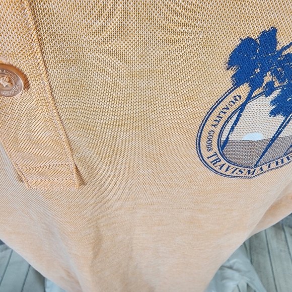 Travis Mathew Brogrammer Polo Shirt Pima Cotton Autumn Sunset Heather Size XL - Picture 6 of 16